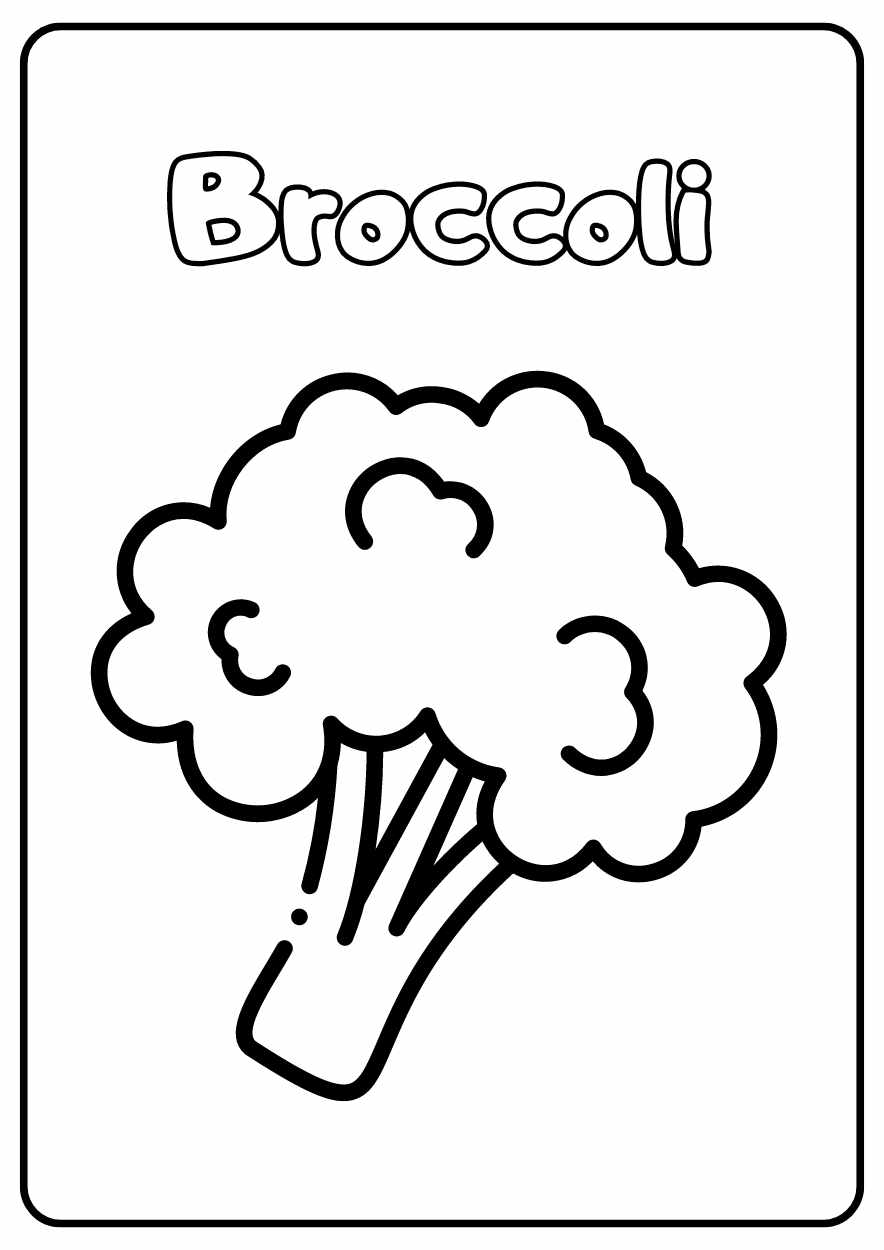 Cute Vegetable Coloring Worksheet - slide 4