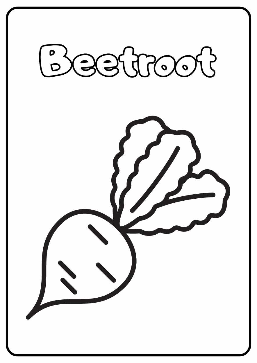 Cute Vegetable Coloring Worksheet - slide 5