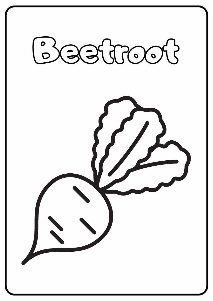 Cute Vegetable Coloring Worksheet - diapositiva 5