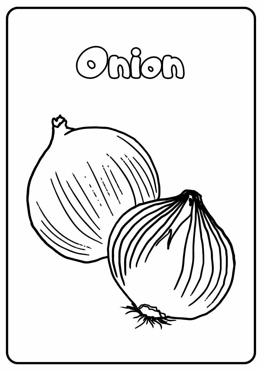 Cute Vegetable Coloring Worksheet - slide 9