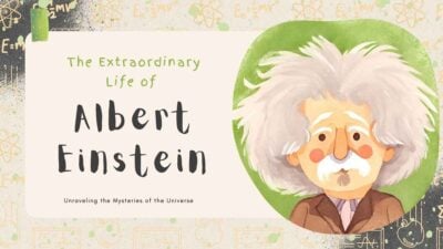 Cute Watercolor Albert Einstein Biography Slides