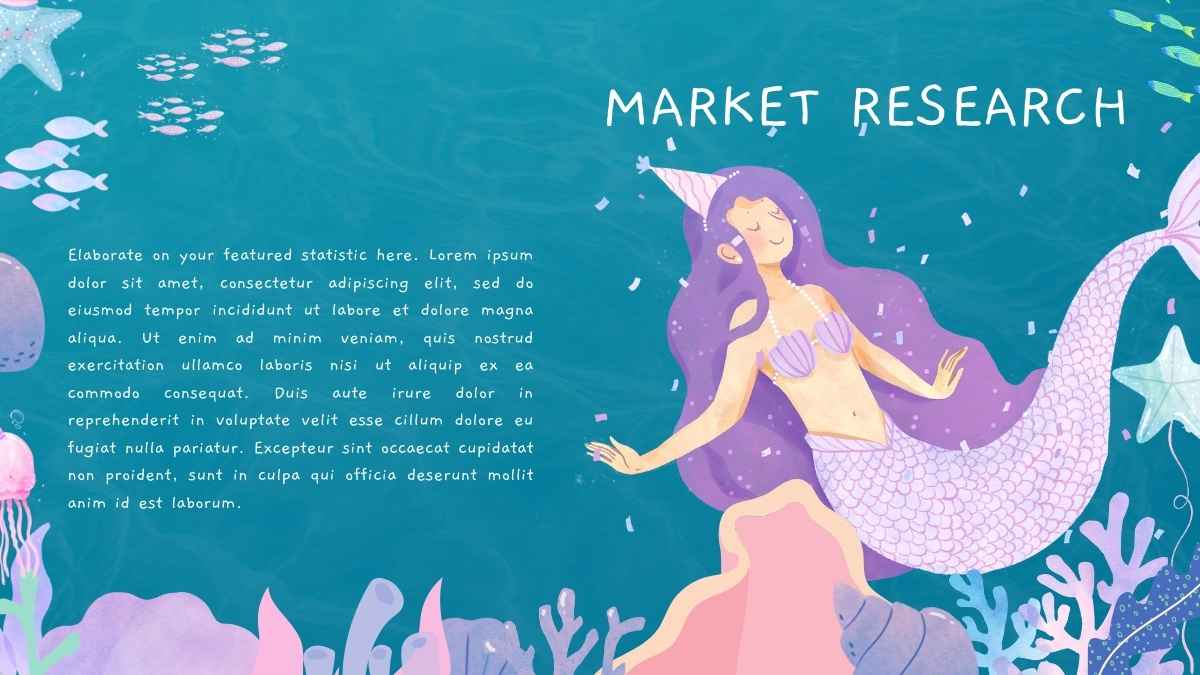 Cute Watercolor Mermaid Minitheme Slides - slide 13