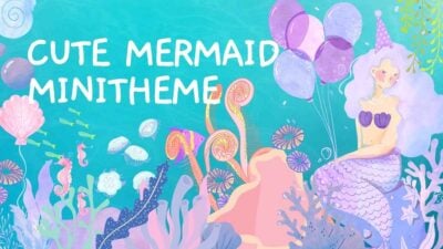 Cute Watercolor Mermaid Minitheme Slides