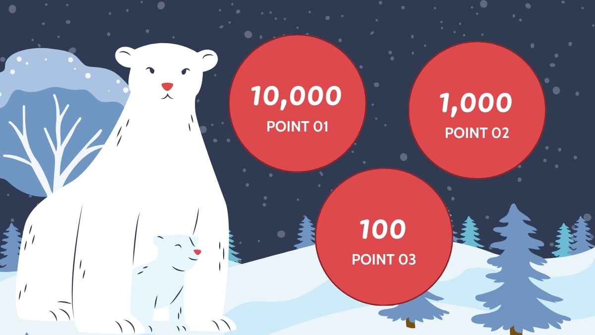 Cute Winter Polar Bear Background Slides - slide 10