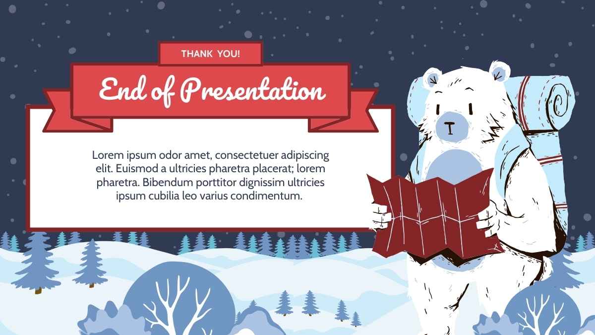 Cute Winter Polar Bear Background Slides - slide 13