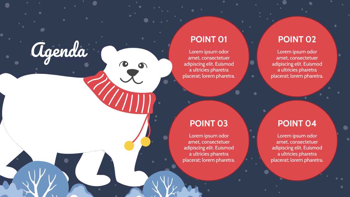 Cute Winter Polar Bear Background Slides - slide 4