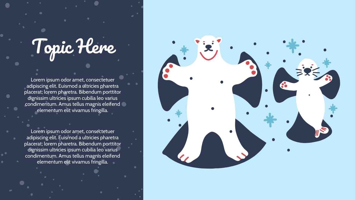 Cute Winter Polar Bear Background Slides - slide 8