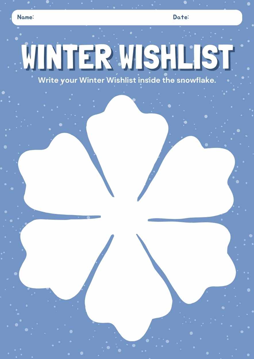 Cute Winter Snowflake Worksheets - slide 3