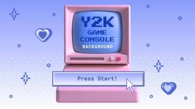 Cute Y2K Game Console Background Slides