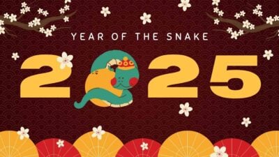 Cute Year of the Snake Chinese New Year Slides 1