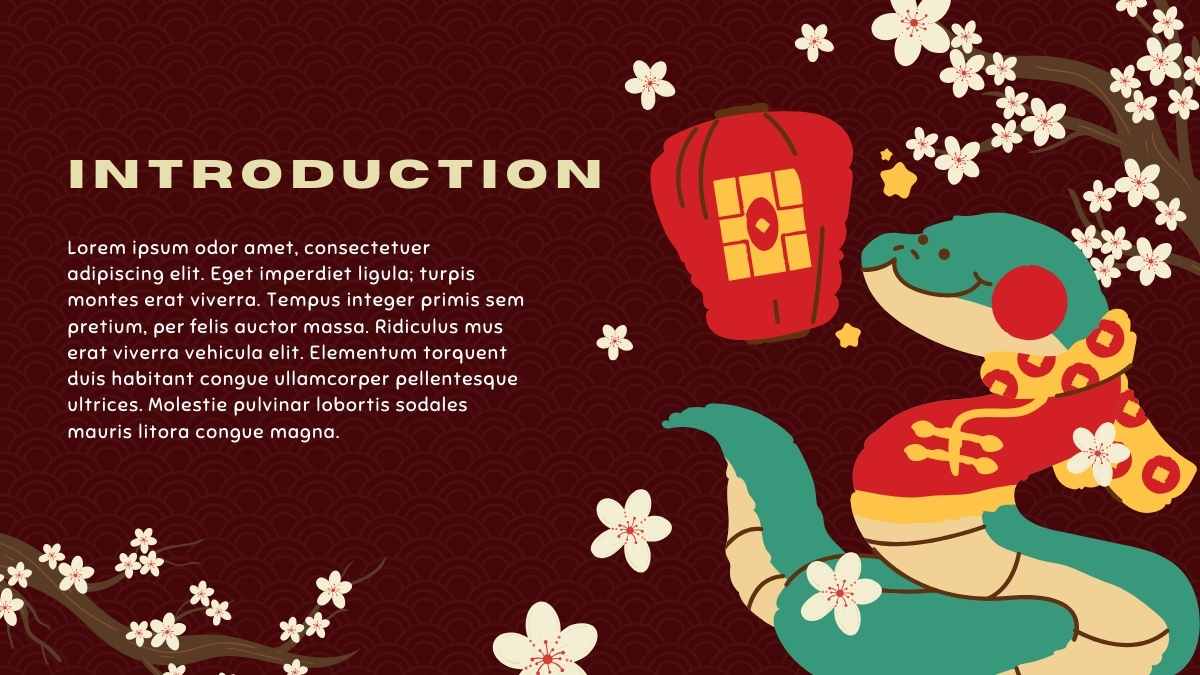 Cute Year of the Snake Chinese New Year Slides - slide 2