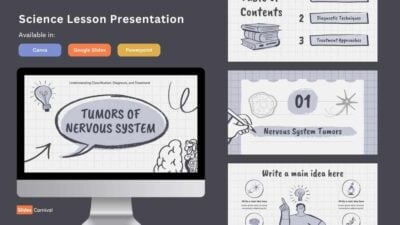 Slides Carnival Google Slides and PowerPoint Template Cute illustrated Tumors of Nervous System Slides 1