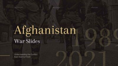 Slides Carnival Google Slides and PowerPoint Template Dark Afghanistan War Slides 1