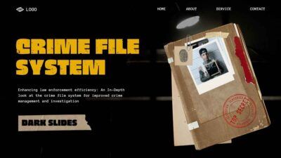 Slides Carnival Google Slides and PowerPoint Template Dark Crime File System Slides 1