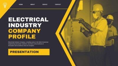 Slides Carnival Google Slides and PowerPoint Template Dark Electrical Industry Company Profile 1