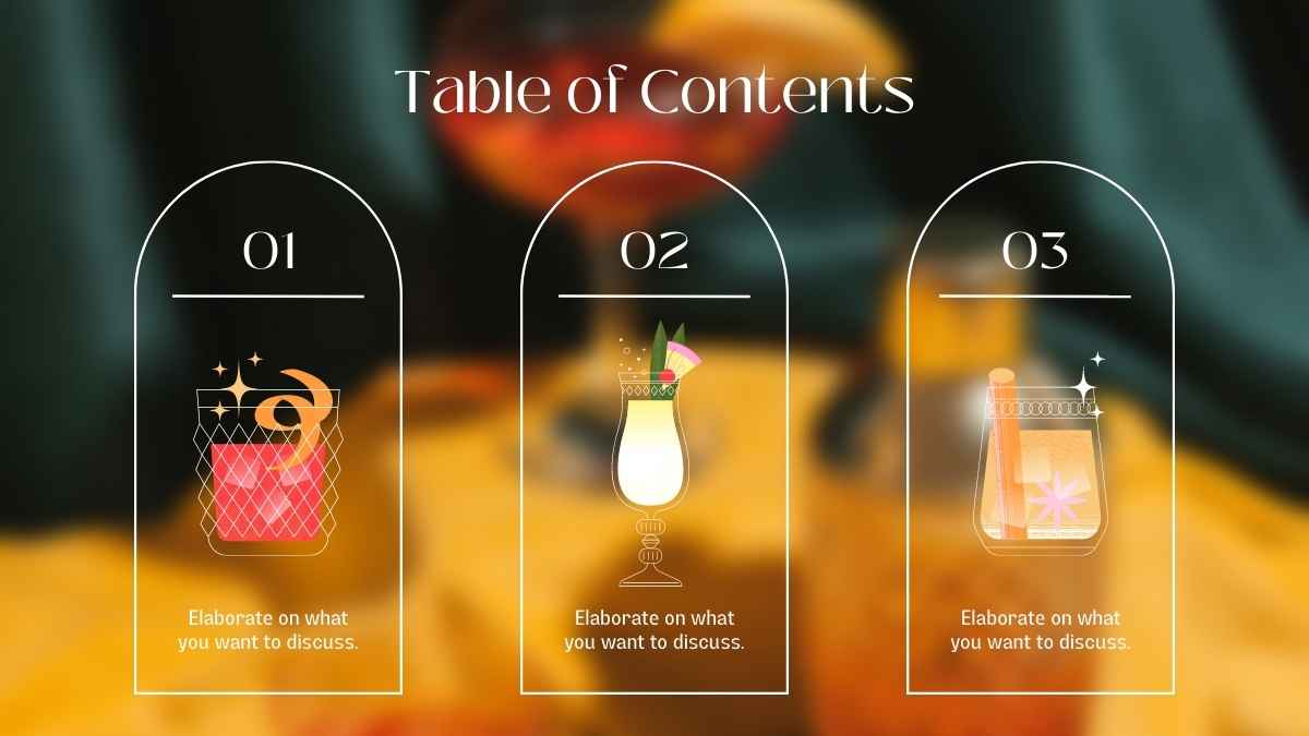 Plantillas Elegantes para Marketing de Bares de Cocteles - diapositiva 5