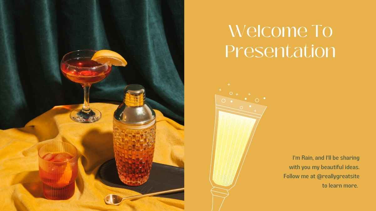 Elegant Cocktail Bar Marketing Slides - slide 7