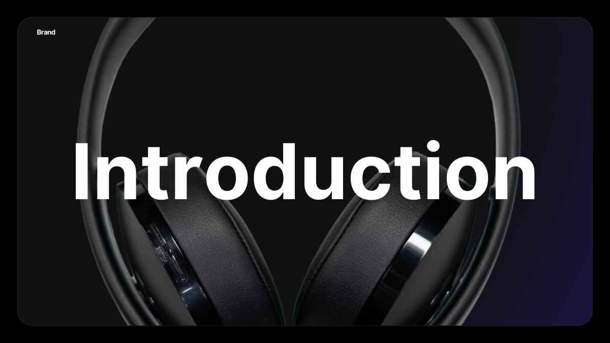 Dark Minimal Consumer Electronics Brand Slides - diapositiva 1