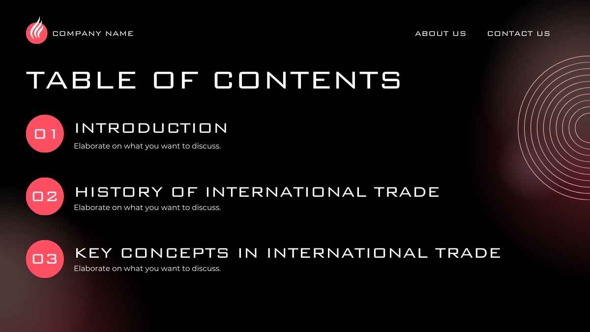 Dark Minimal International Trade Business Plan - slide 2