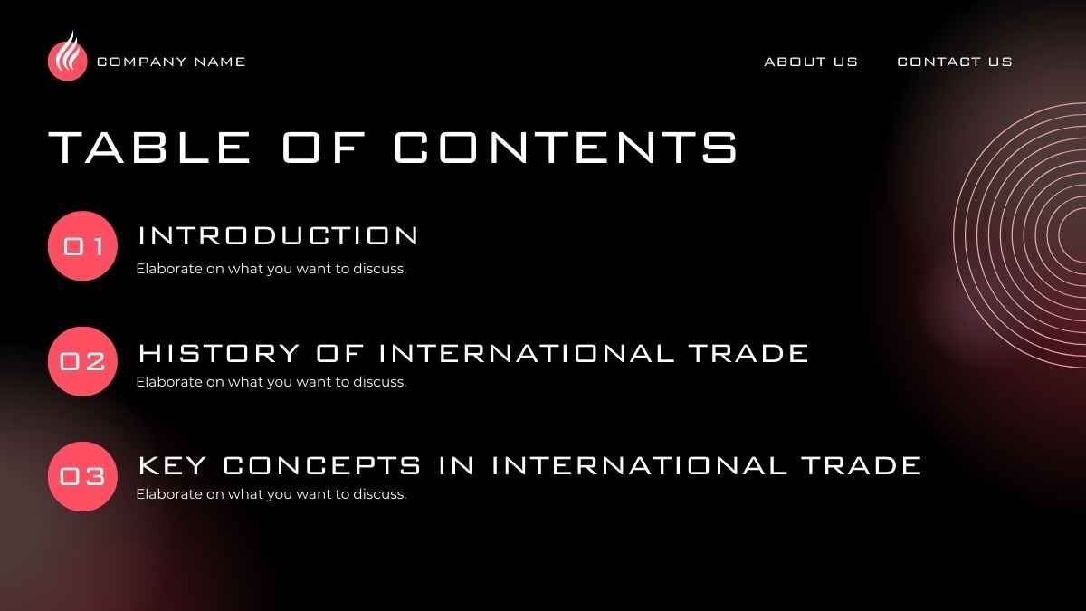 Dark Minimal International Trade Business Plan - slide 2