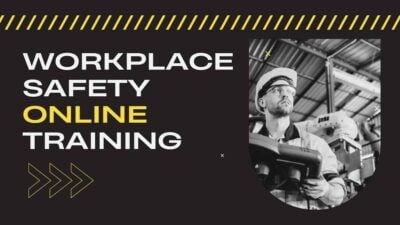 Simple Dark Workplace Safety Online Training Slides