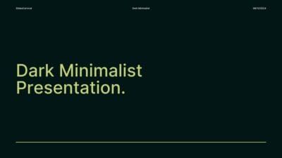 Dark Minimalist Slides