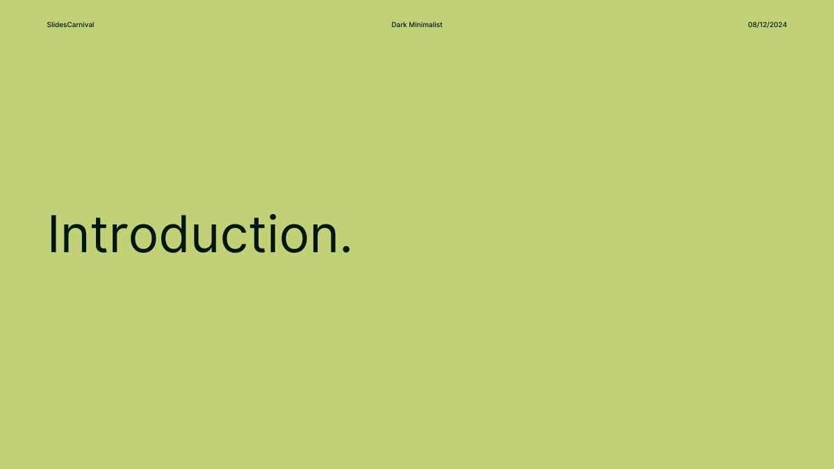 Dark Minimalist Slides - slide 4