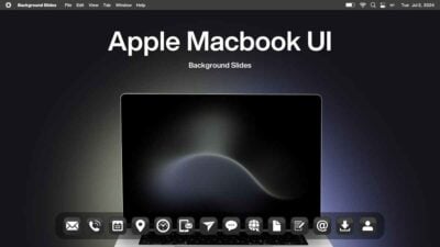 Dark Modern Apple Macbook UI Background Slides