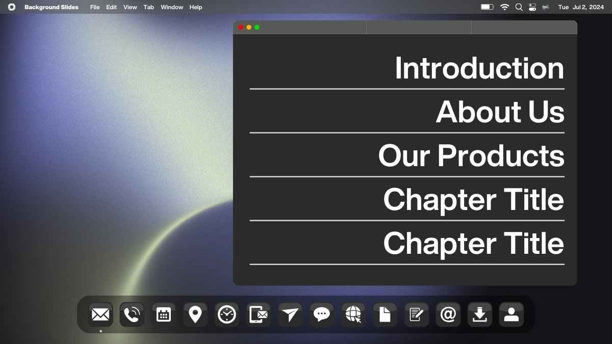 Dark Modern Apple Macbook UI Background Slides - slide 2