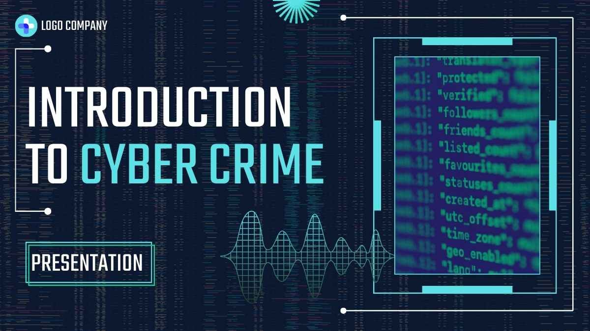 Dark Neon Introduction to Cyber Crime Slides - diapositiva 1