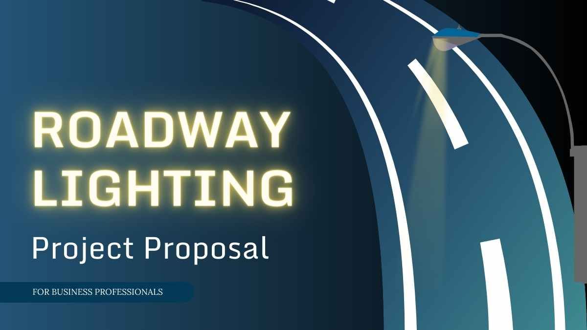 Dark Neon Roadway Lighting Project Proposal - diapositiva 1