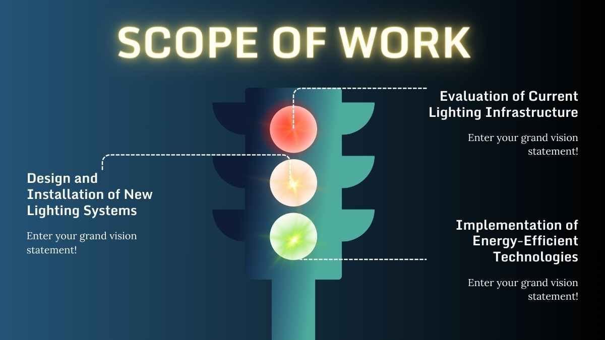 Dark Neon Roadway Lighting Project Proposal - slide 6