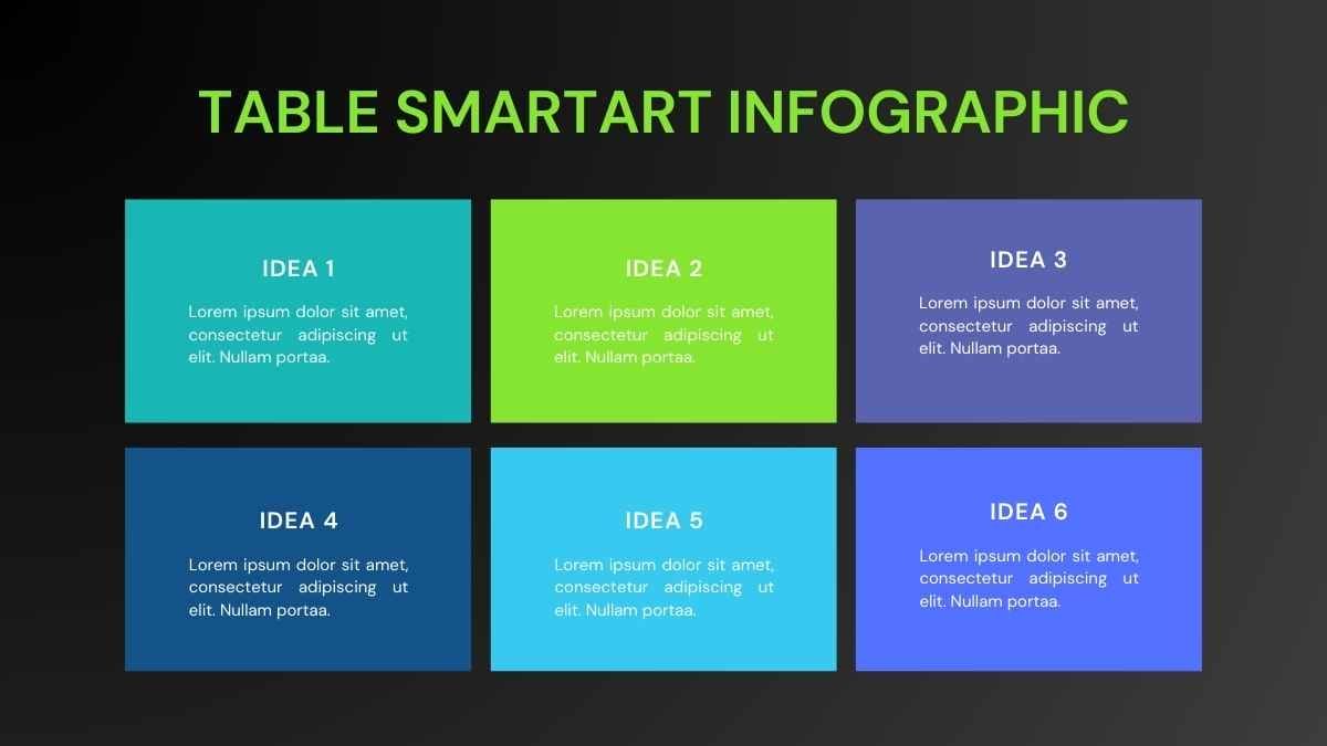 Dark Table SmartArt Infographic - slide 3