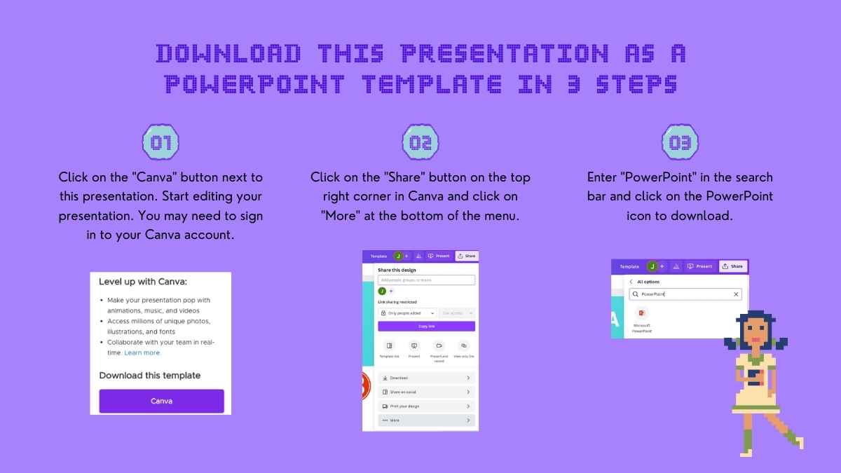 Video Game Designer Purple Pixel Portfolio Slides - slide 3