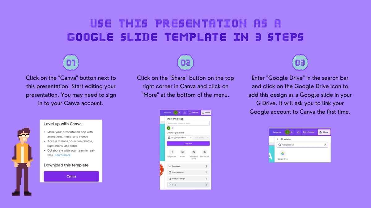 Video Game Designer Purple Pixel Portfolio Slides - slide 4