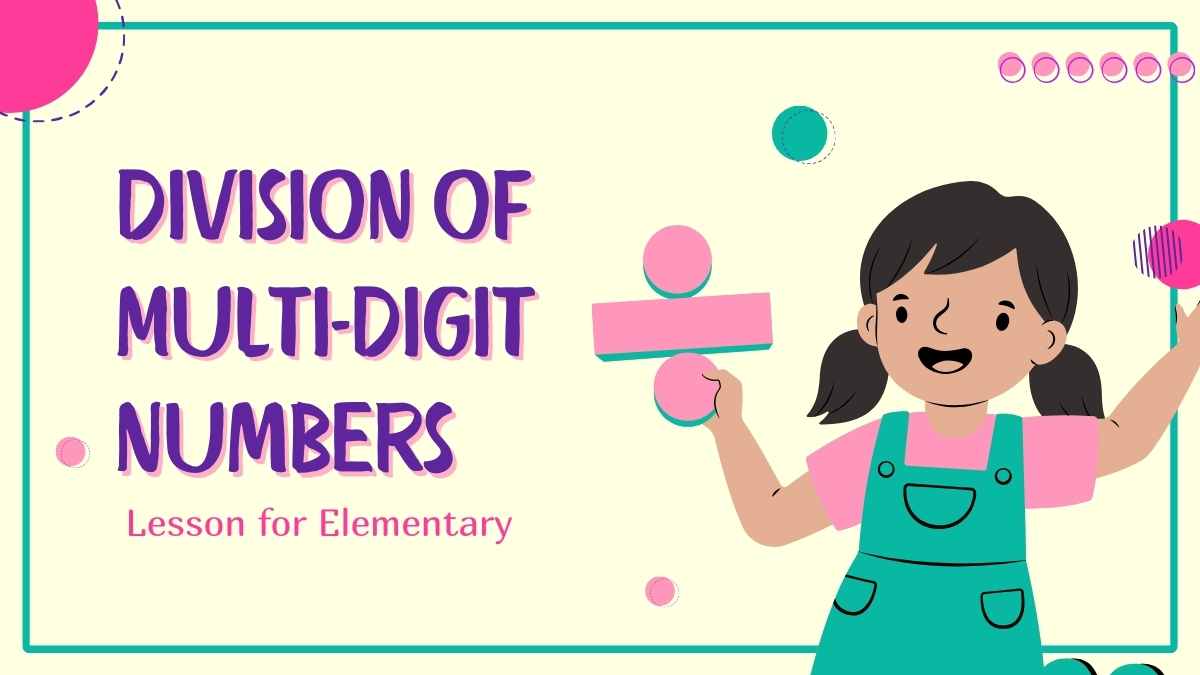 Division of Multi-Digit Numbers Math Lesson for Elementary - slide 1