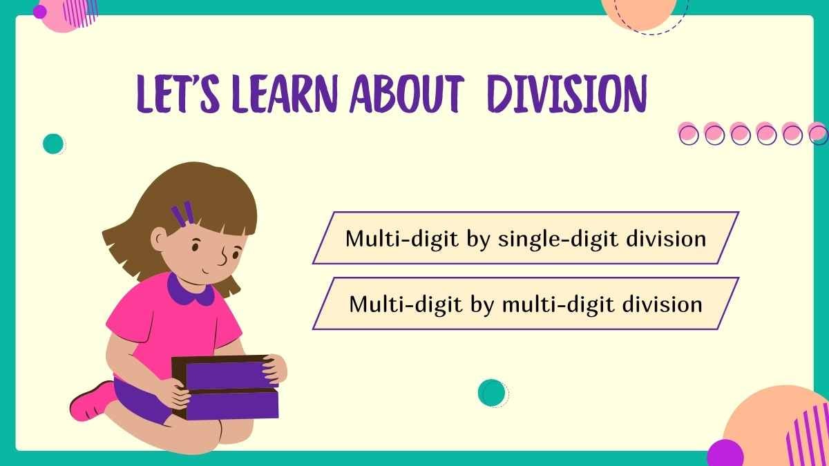 小学生向けの多桁の数字を使った割り算のかわいい算数レッスン - slide 2