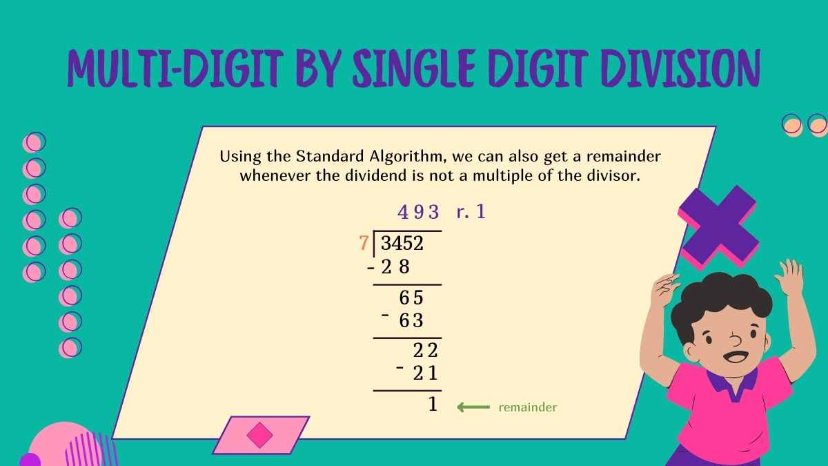 小学生向けの多桁の数字を使った割り算のかわいい算数レッスン - slide 6