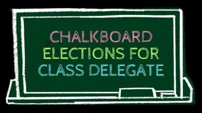 Doodle Chalkboard Elections for Class Delegate