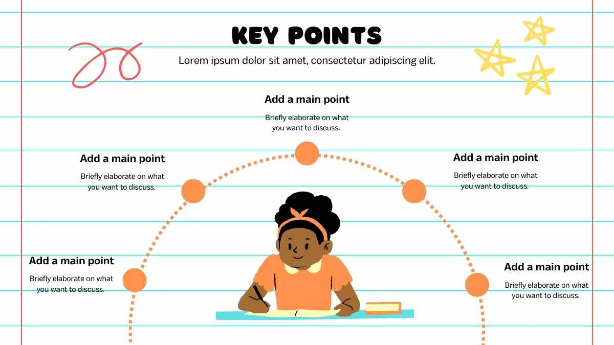 Plantillas de Plan de Lección del Primer Semestre con Doodles - diapositiva 9