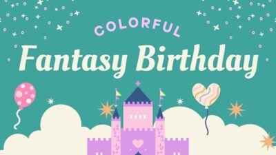 Dreamy Illustrated Fantasy Birthday Slides