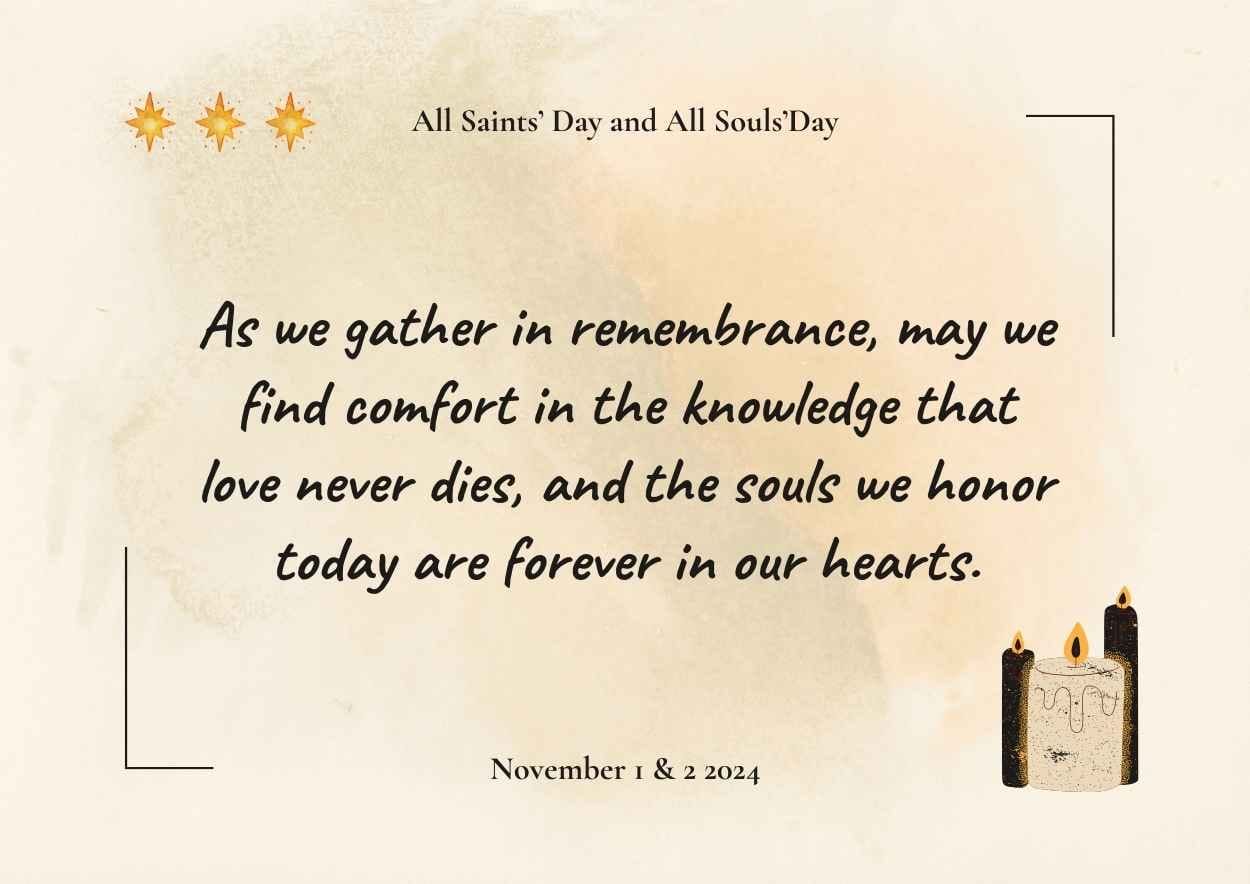 Elegant All Saint’s and All Soul’s Day Inspirational Poster - slide 3