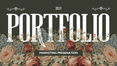 Elegant Art Nouveau Floral Style Portfolio Slides