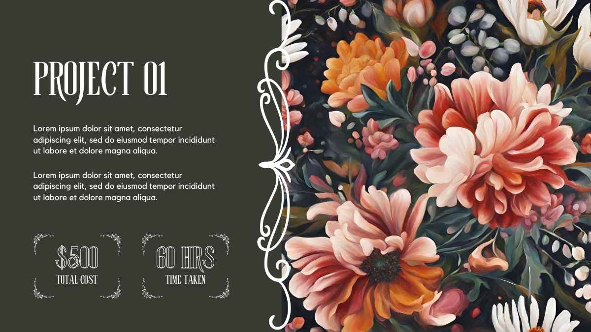 Elegante Portafolio con Estilo Floral Art Nouveau Plantillas - diapositiva 13