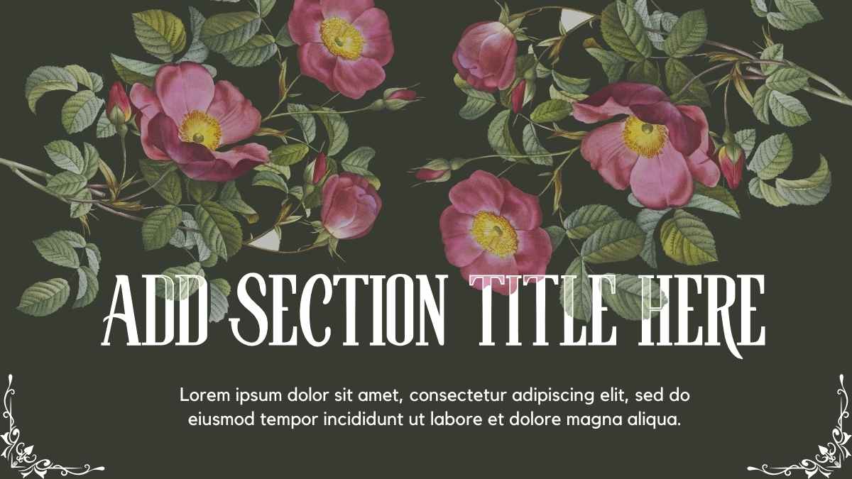 Elegant Art Nouveau Floral Style Portfolio Slides - slide 3