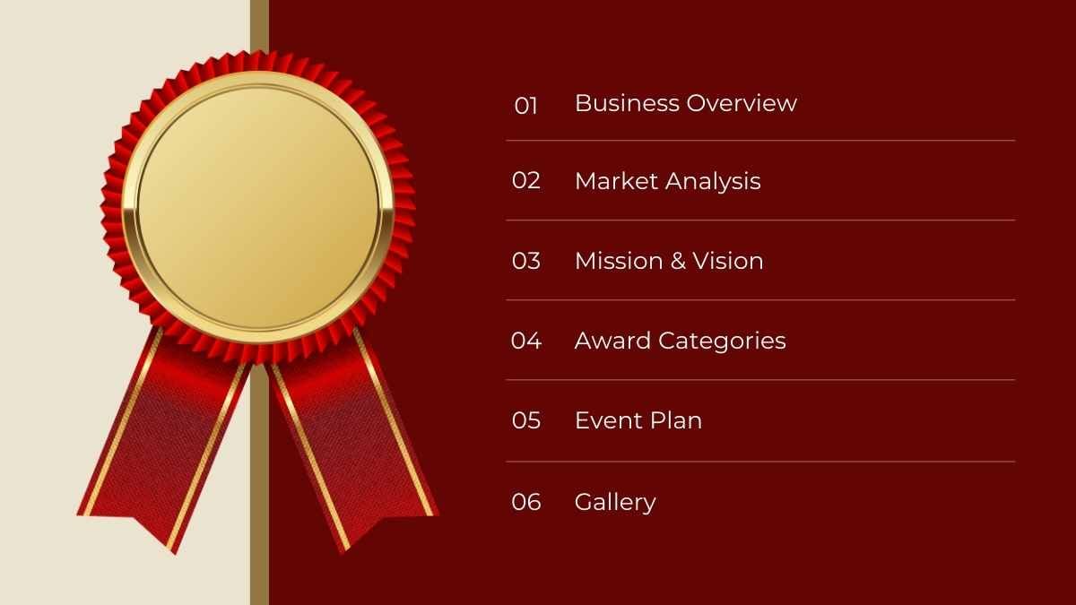 Red Elegant Award Ceremony Slides - slide 2