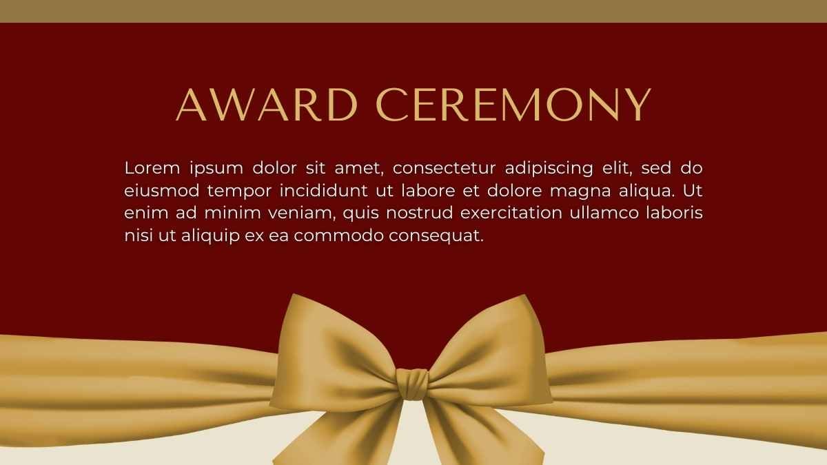 Plantillas Elegantes y Rojas para Ceremonias de Premiación - diapositiva 3