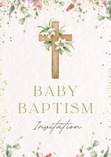 Elegant Baby Baptism Invitation