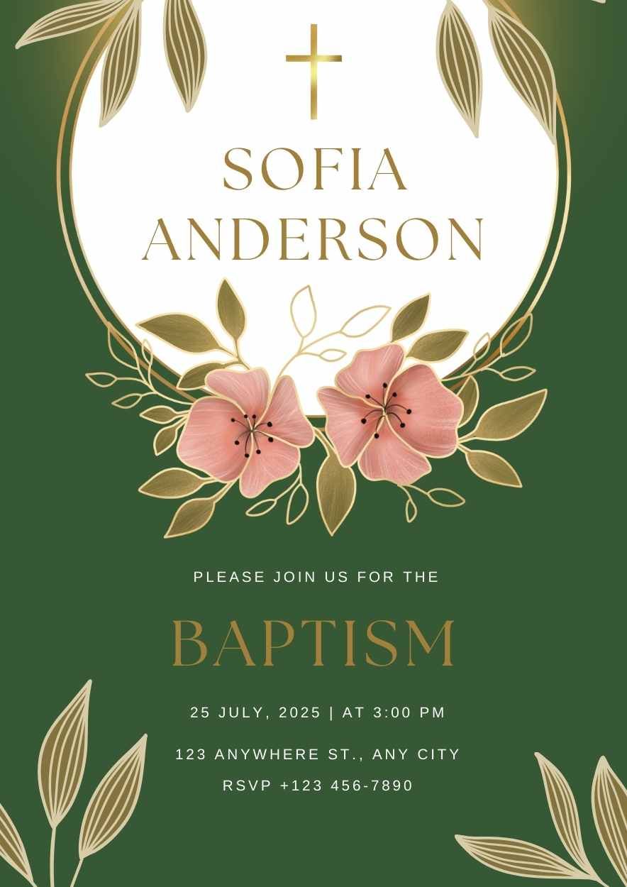 Elegant Baby Baptism Invitation - slide 11