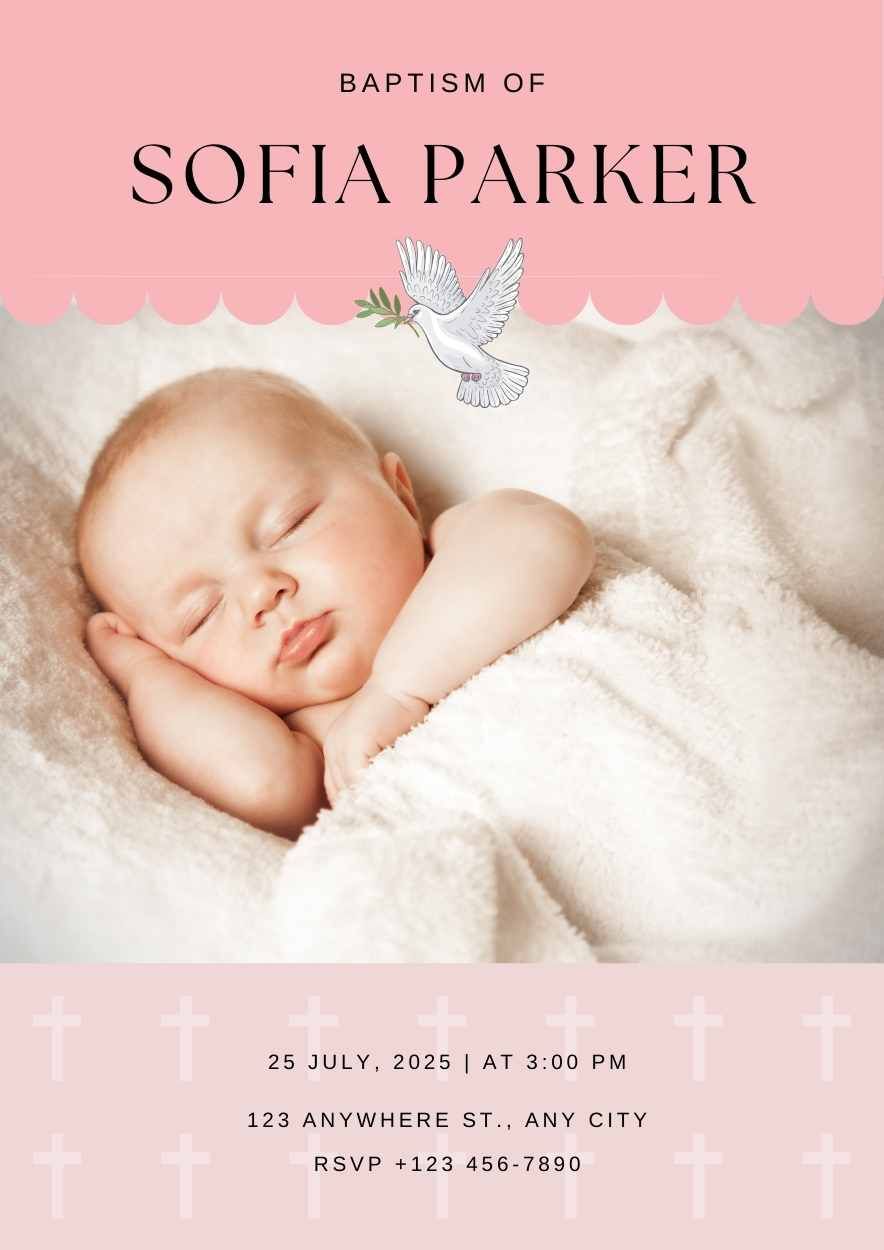 Elegant Baby Baptism Invitation - slide 13